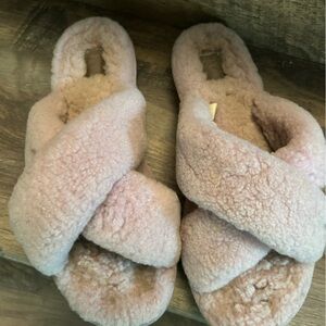 UGG Cozy Purple Fuzzy Slippers